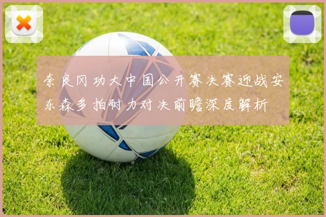 奈良冈功大中国公开赛决赛迎战安东森多拍耐力对决前瞻深度解析